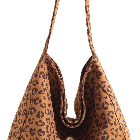 Stylish Leopard Print Suede Bag - Lightweight Women's Handbag for All Occasions - Picture 1 of 7